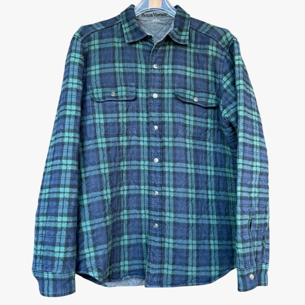 Tailor Vintage Quilted‎ Shirt Jacket Sz L